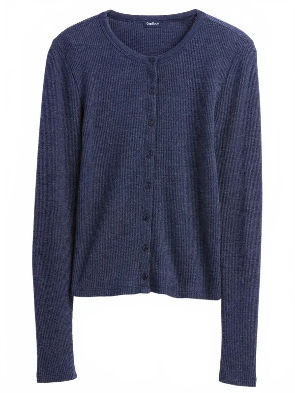 Gap Waffle Cardigan NWT Navy Blue Small - Image 2