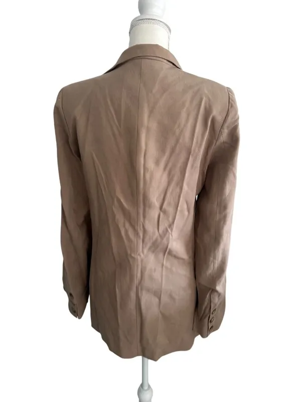 REFORMATION Tan Casual Blazer Jacket Size Medium - Image 5