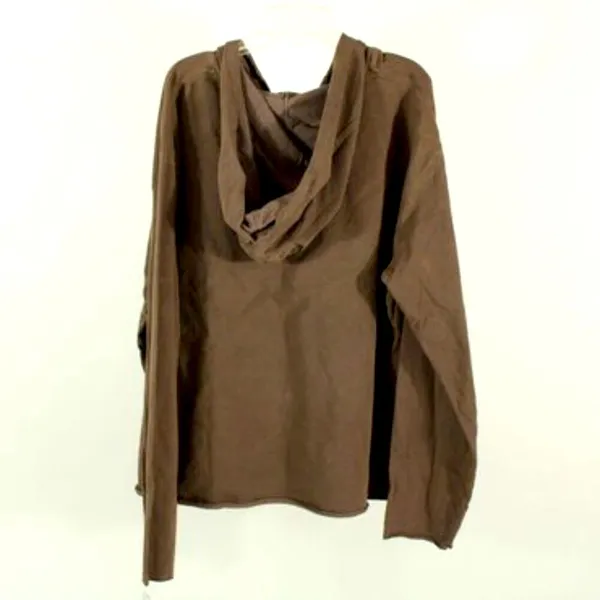 Jersey"I Left My Boat In Cape Cod" Brown Grunge Graphic Hoodie Fall Top XXL EUC - Image 8