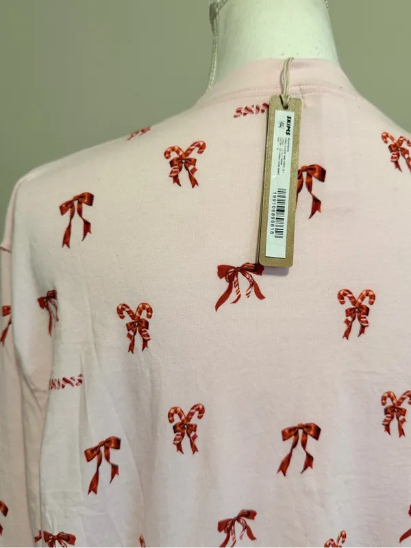 Skims long sleeve relaxed fit boyfriend tee limited edition sz XL cozy chic NWT - Image 5