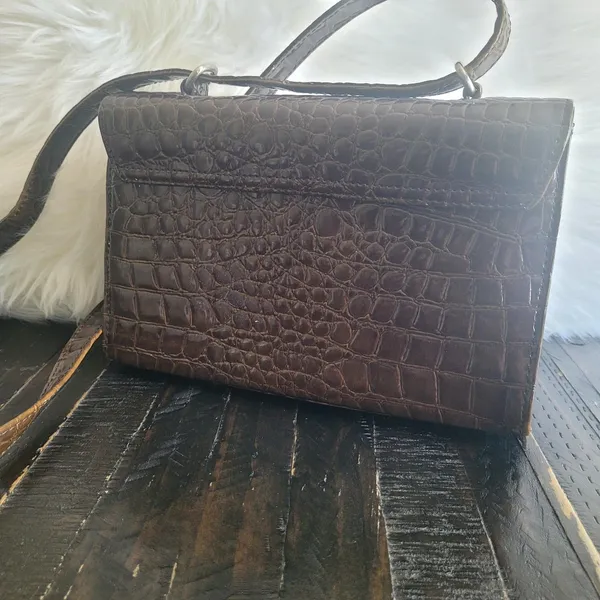 Nine West Croc Embossed Crossbody Purse - Image 2