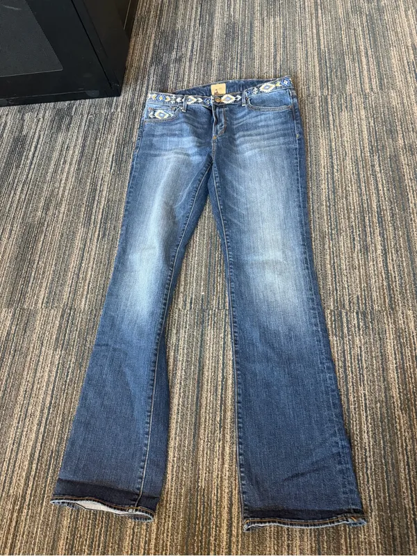 Driftwood Kelly Y2K Embroidered Bootcut Jeans W29 L33 - Image 2