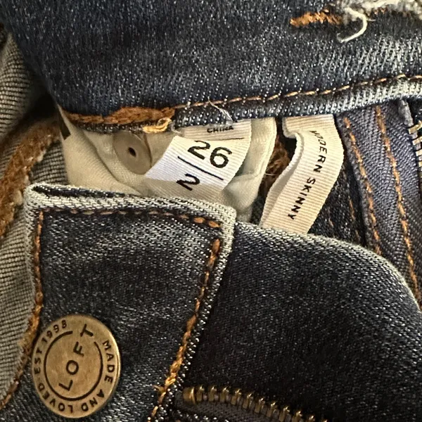LOFT Blue Jeans with Patterned Cuffs - Image 6