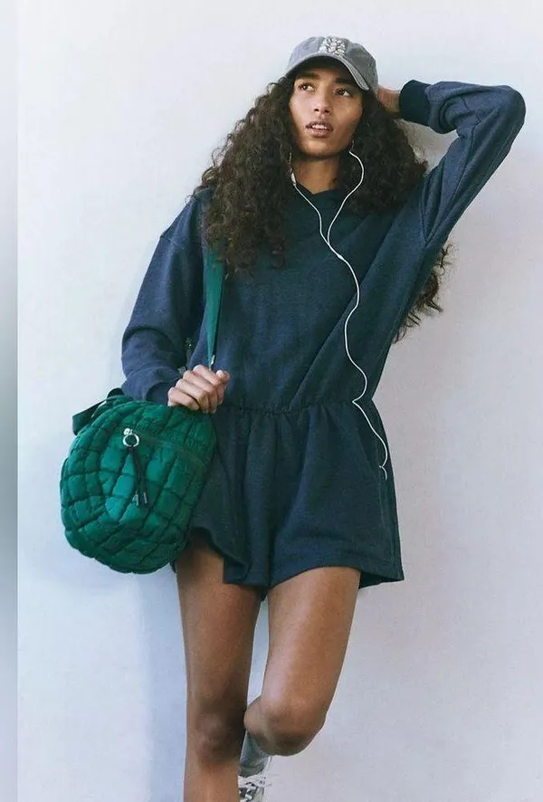 NWT FP Movement Such A Flirt Romper in Midnight Navy $98 Retail - Image 4