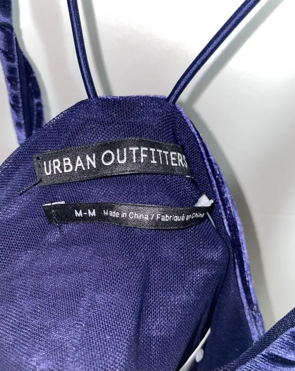 Urban Outfitters Velvet Crop Top Medium - Image 3
