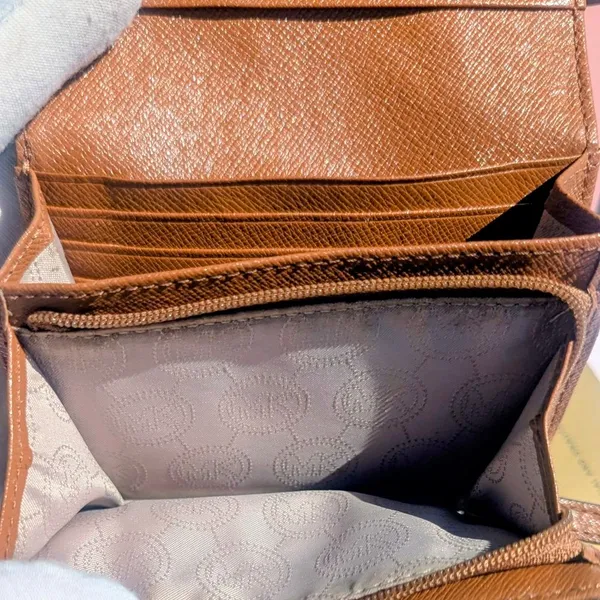 MICHAEL Michael Kors Jet Set Wallet Dark Brown & Beige - Image 7