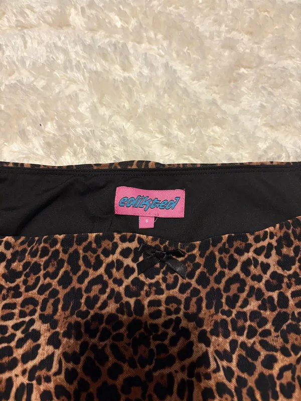Leopard Top & Mini Skirt Set Edikted - Image 9
