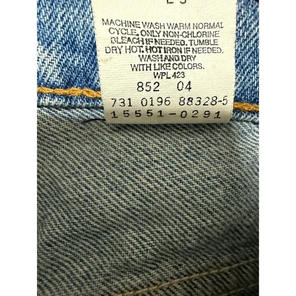 Levi's 551 Relaxed Fit Tapered Leg‎ Classic Blue Denim Jeans Women's Size 8 Med - Image 13
