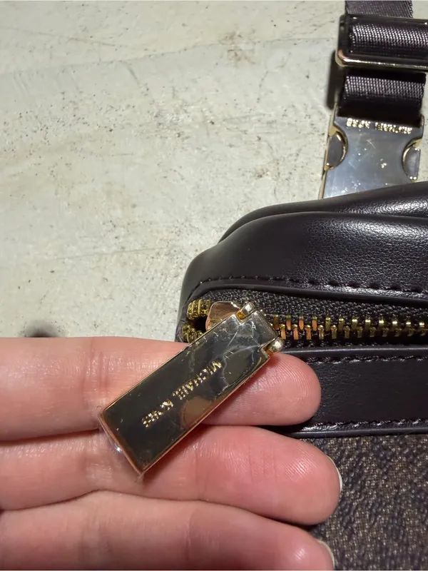 Michael Kors Brown Monogram logo Belt Bag with Gold Hardware - Image 4