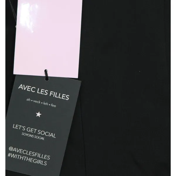 NWT Avec Les Filles Sweetheart Bow Trim Sleeveless Mini Dress Black / Pink 8 - Image 7