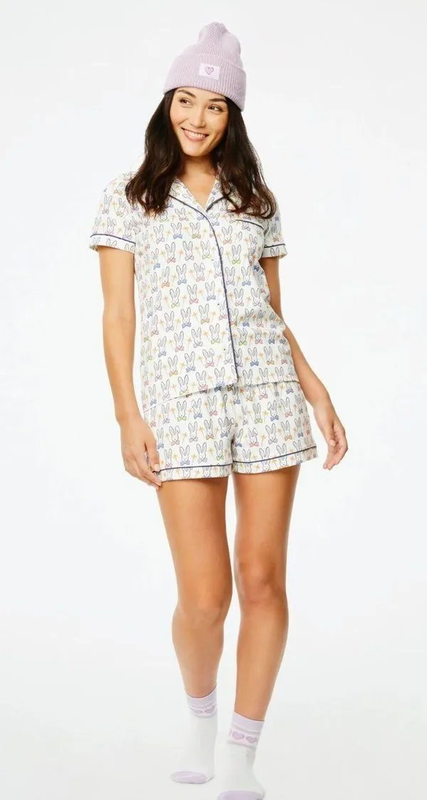 Roller Rabbit Celebration Bunnies Polo Pajama Set XS - Image 2
