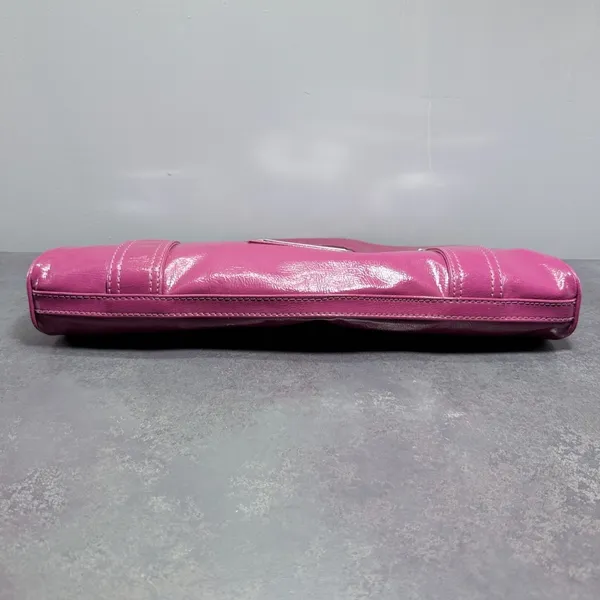 Vintage GUESS Portofino Clutch Baguette Bag | Plum Cutout Handle | Y2K - Image 3
