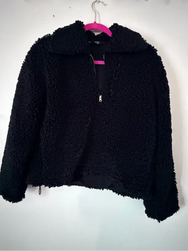 J. Crew Black Teddy Sherpa Half-Zip Jacket - Image 4
