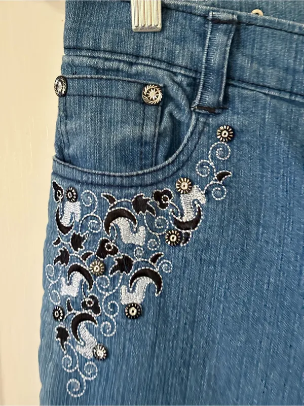 NWOT Embellished Blue Women’s Jeans - Stylish - Image 3