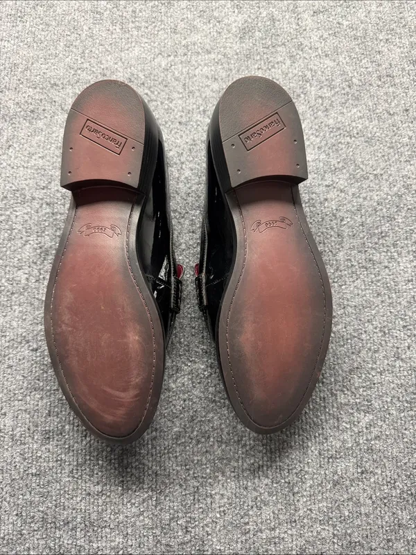 Franco Sarto Lucia Black Patent Tassel Loafers - Image 7
