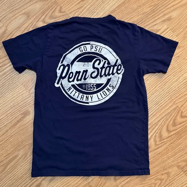Knights Apparel Penn State Navy Blue Tee with Logo Pocket Size M - Image 3