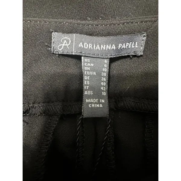 Adrianna Papell Womens‎ Mid-Rise Straight Leg Bi-Stretch Trouser Pants Black 6 - Image 4