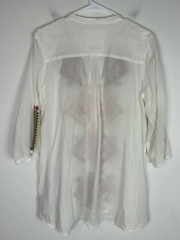 Johnny Was 3J Workshop Embroidered Isadora Tunic Top Women’s Sz L - Image 10
