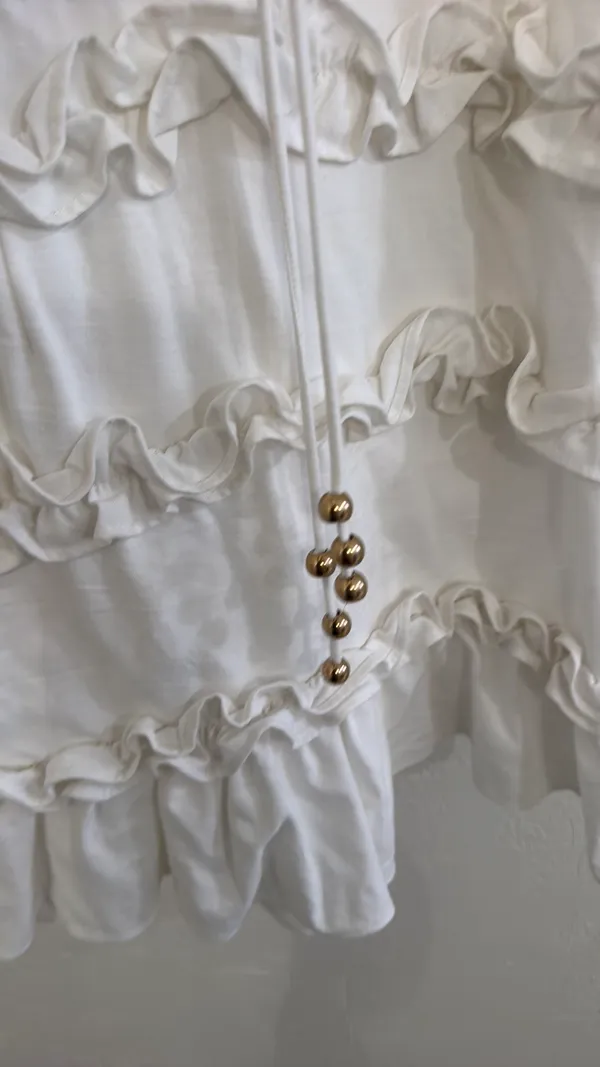 Sabo Luxe ruffled white dress - Image 2