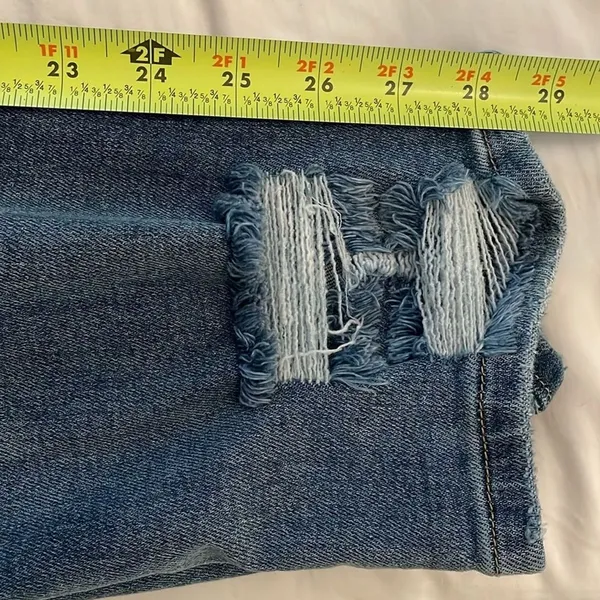 Risen Distressed Denim Blue Jeans Womens Size 3 / 26 - Image 8