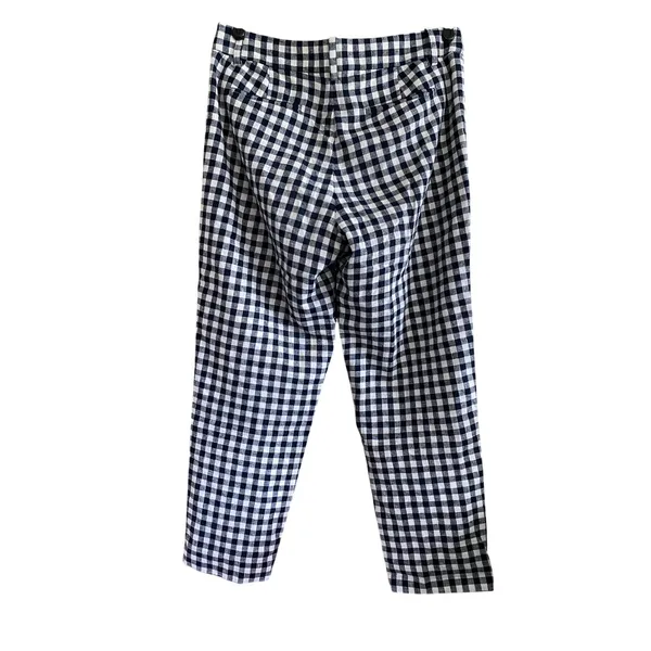 J. Crew Factory Gingham Linen Blend Holland Pant Size 6 - Image 6