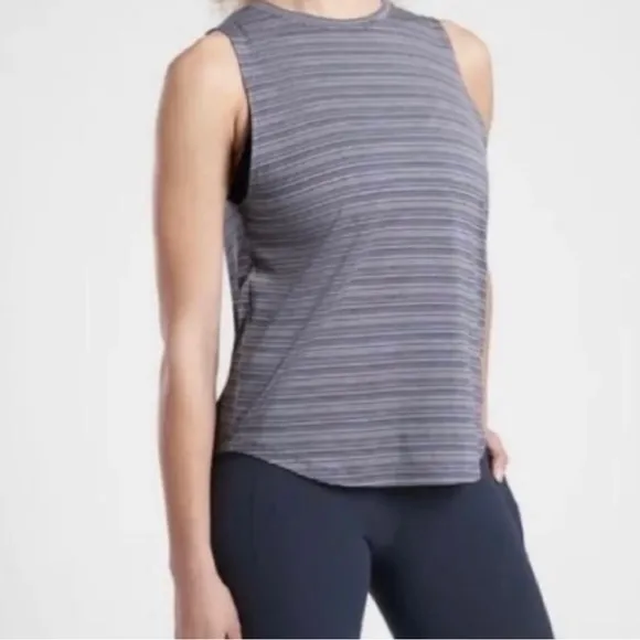 Cloudlight Striped Muscle Tank Whisper Medieval Blue Gray Women’s Medium - Image 2