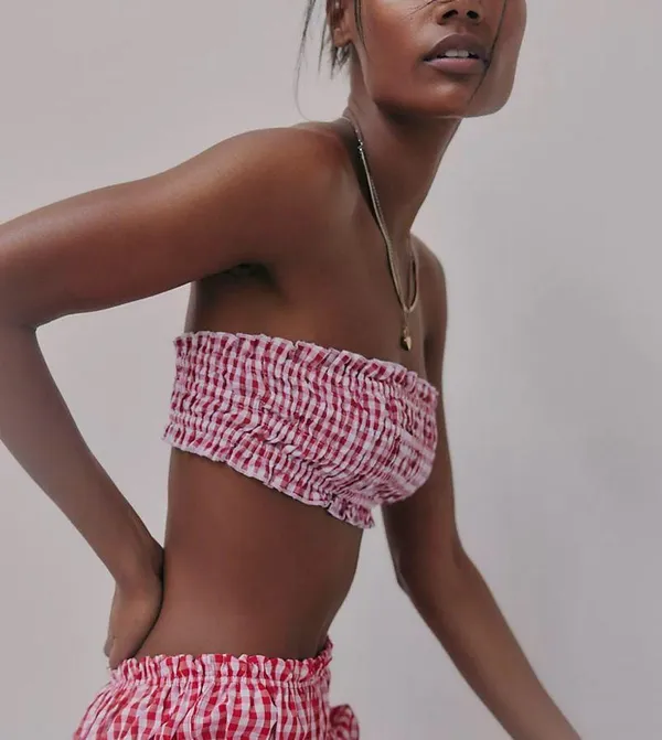 Free People Seersucker Smocked Bandeau - Image 2