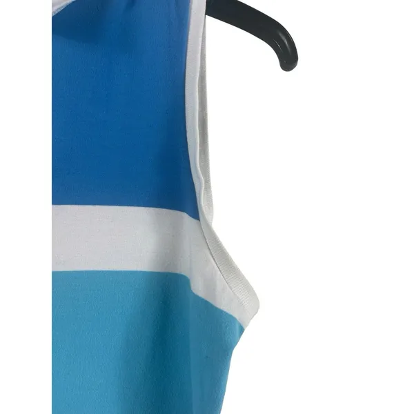 VTG Y2K Lauren Ralph Lauren Active Tennis Polo M Blue Colorblock Sleeveless READ - Image 5