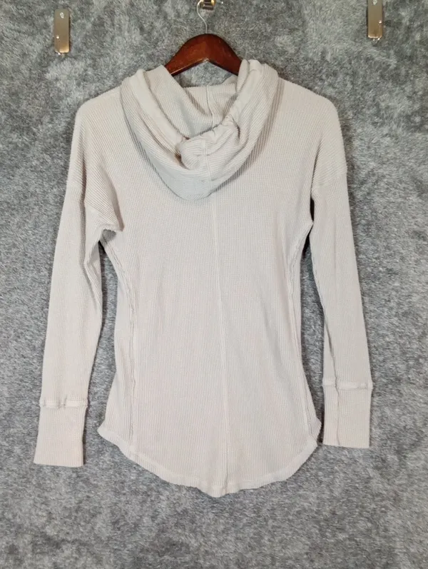 Abercrombie & FitchWaffle Knit Hoodie Womens Small Y2k Inspired Soft Girl - Image 4