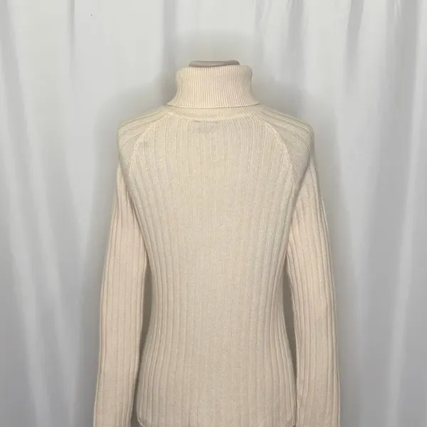 J. MCLAUGHLIN Lunet Cashmere Wool Turtleneck Sweater Pullover Buttons Small - Image 8
