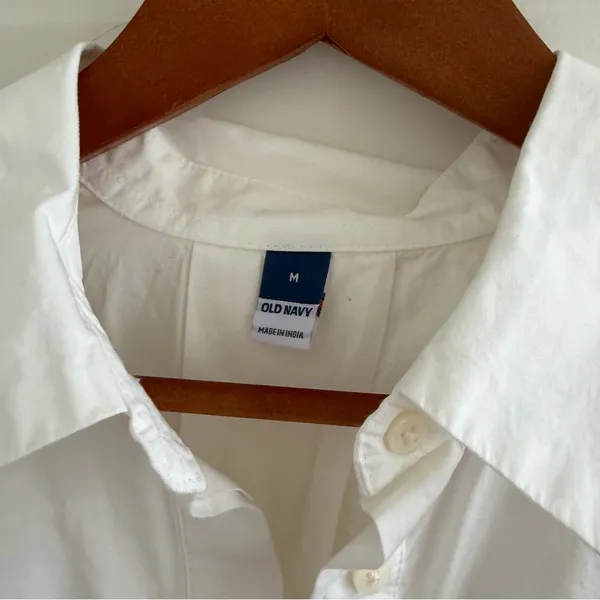 Gap White Oversized Dress Poplin Color - Image 4
