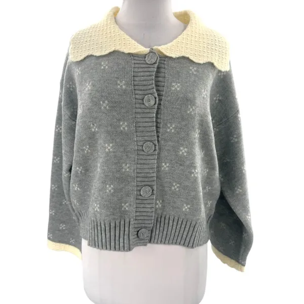 Jacquie the‎ Label Georgia Contrast Collar Cardigan - Image 5