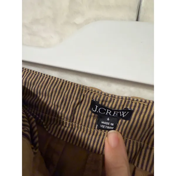 J.Crew Womens‎ Pleated Chino Shorts Size 6 Khaki Tan Mid Rise Cotton Twill C1579 - Image 5