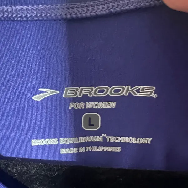 Brooks Running Shirt Women's Large Cobalt Blue Equilibrium Long Sleeve - Image 3