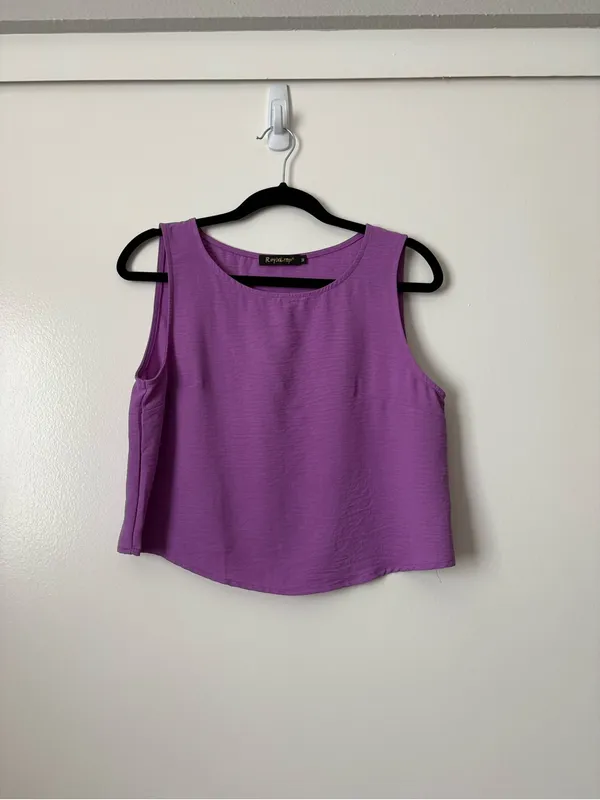 Roy & Lamp Purple Top - Bright Lilac Tee - Image 4