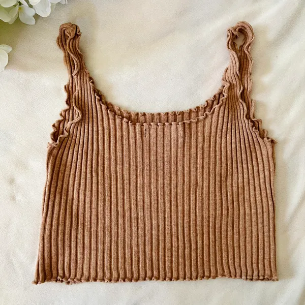 Boutique Tan Rib Knit Set - Image 4