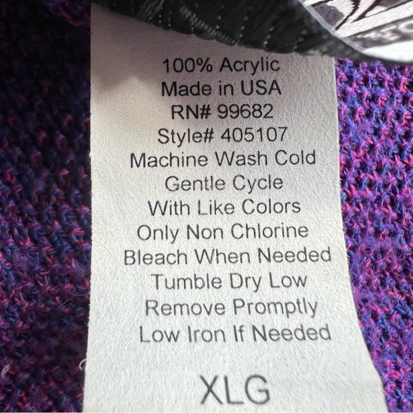 Vintage 212 New York Purple & Pink open weave knit sweater - Image 4