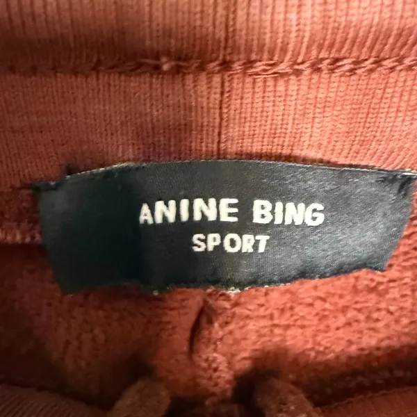 Anine Bing Sport Dark Cherry Tyler Split Hem Athleisure Sweat Joggers XS - Image 11