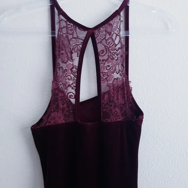Lulu's Crazy Over You Burgundy Velvet Racerback Maxi Dress - Image 9