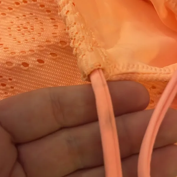 New Aerie Women’s Melon Orange High Rise String Side Tie Bikini Bottoms - Image 11