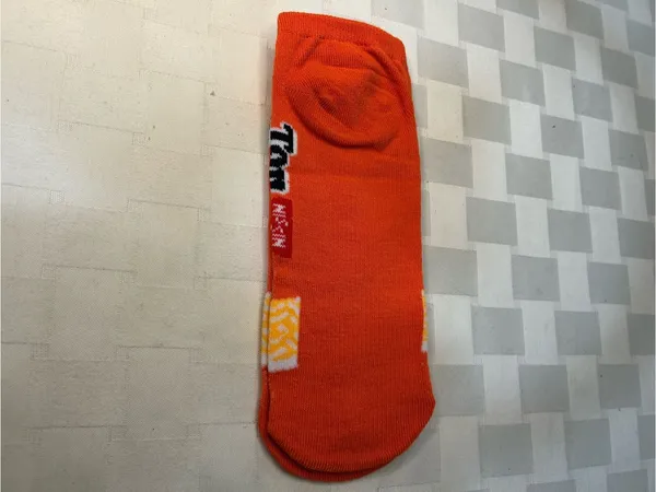 Top Ramen Chicken Orange Novelty No-Show Socks - Image 2