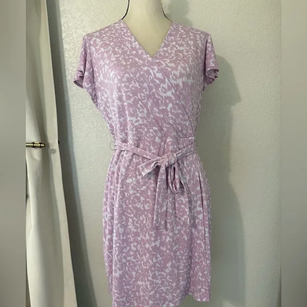Nine‎ West flutter sleeves wrap dress, Size Large - Image 10
