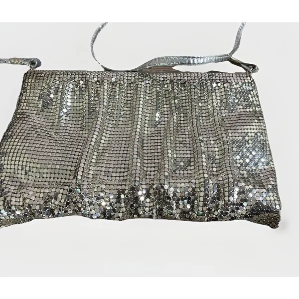 Whiting and Davis Mesh Bag. Silver Mesh Purse Vintage Gorgeous Crossbody - Image 7