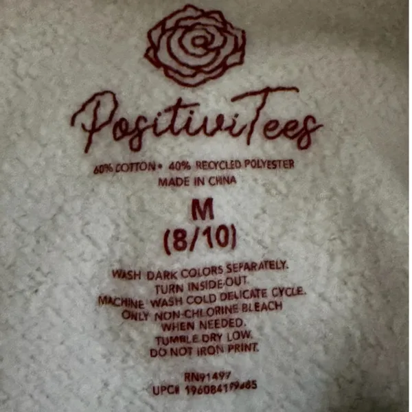Positive Tees Women's Cream Three Orange Stylized Pumpkin Sweatshirt Size M - Image 3