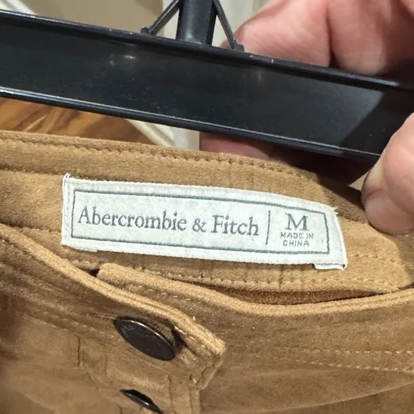 Abercrombie Button-Front Brown Mini Skirt - Image 2