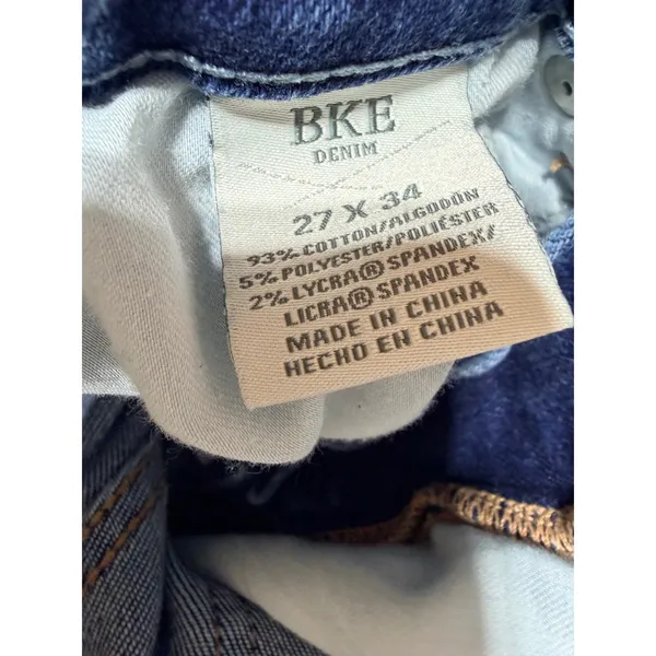 BKE Billie Slim Fit High Rise Trouser Stretch Women's 27x34 Blue Denim Cotton - Image 5