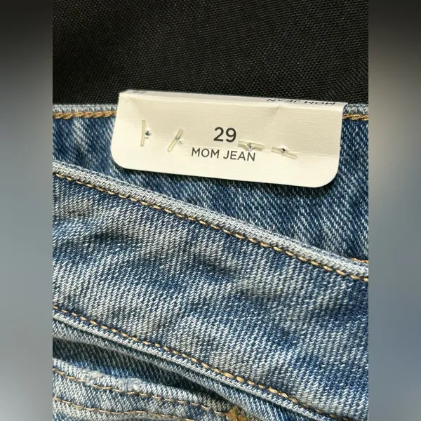 PacSun Black Rose Embroidered Distressed Women's Mom Denim Jeans SZ 29 Brand New - Image 10