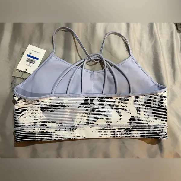 NWT DKNY Sport Sports Bra Purple/White/Black (dp1t8172) Size XL - Image 3
