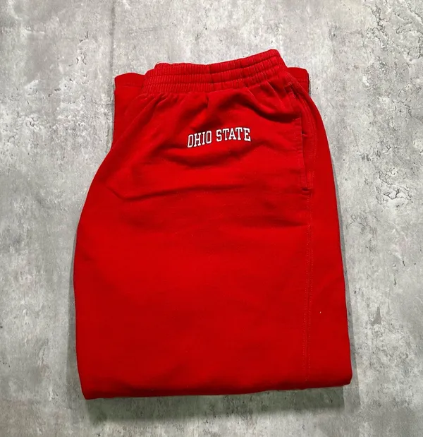 Steve & Barry's Vintage Ohio State Buckeyes Sweatpants Red - Image 7