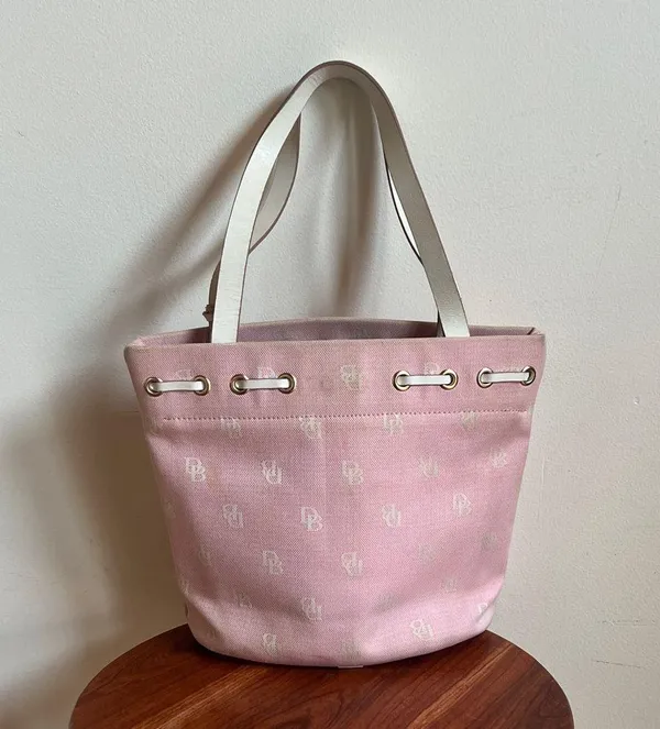 Dooney & Bourke Pink Canvas Tote - Image 2